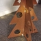 Noel Tatili için Özel Bahçe Dekoratif Lazer Kesim Corten Çelik Noel Ağacı