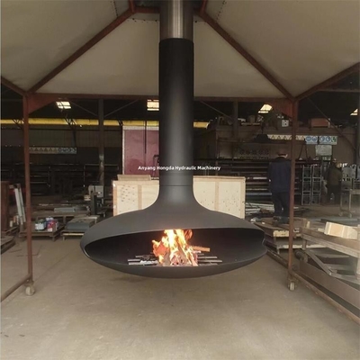 700mm Odun Yakma Karbon Çelik Asma Asma Tavan Şömine