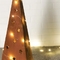 LED'li 500mm Noel Ağacı Corten Çelik Metal Bahçe Süsleri