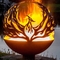 Corten Çelik Küre Ateş Çukuru Topu Phoenix Tasarım