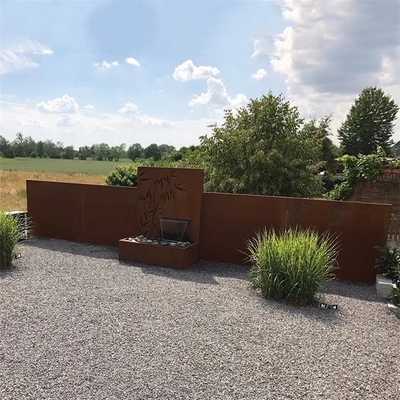 Peyzaj Göleti Duvarı Corten Çelik Su Özelliği Corten Su Bıçağı