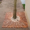 Lazer Kesim Corten Çelik Peyzaj Kare Ağaç Izgarası Bahçe Dekoratif