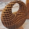 Küre Şekli Corten Çelik Bahçe Heykel Sanat Eseri Üç Boyutlu