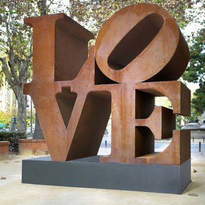 Metal Harf Corten Çelik Soyut Heykel