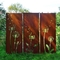 Dekoratif Bahçe Lazer Kesim Corten Çelik Paneller Karahindiba Desenleri ISO9001