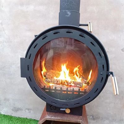 Dekoratif Odun Yakma Döner Şömine Tavana Monte Asma Soba