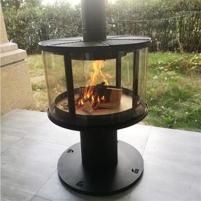 Siyah Tavana Monte Asma Şömine Kapalı Isıtıcı Odun Sobası